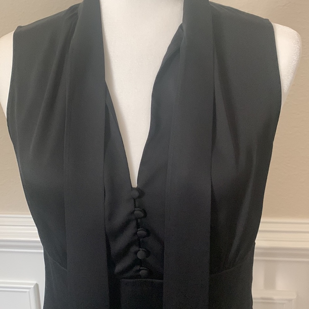 Antonio Melani Black Tie Neck Blouse - Picture 3 of 10